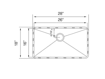 28 inch Flush Mount Single Bowl Stainless Steel Kitchen Sink - Kiev TZ RS660 - Sink Depot